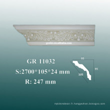 2015 Classical Ivory Color PU Baseboard Trim Moulding / PU Cornice Moulage